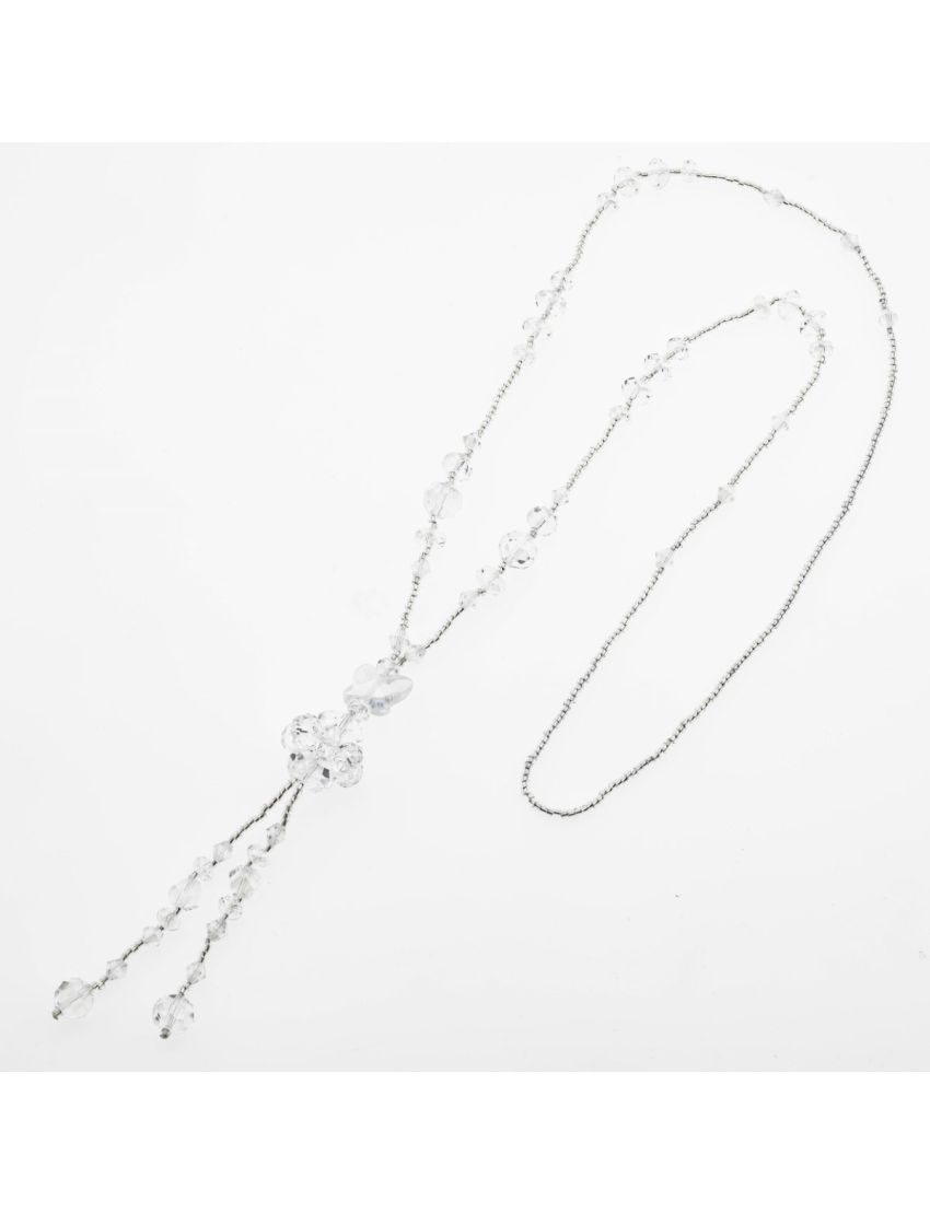 Κολιέ Μακρύ με Χάντρες και Σχέδιο Σταυρός