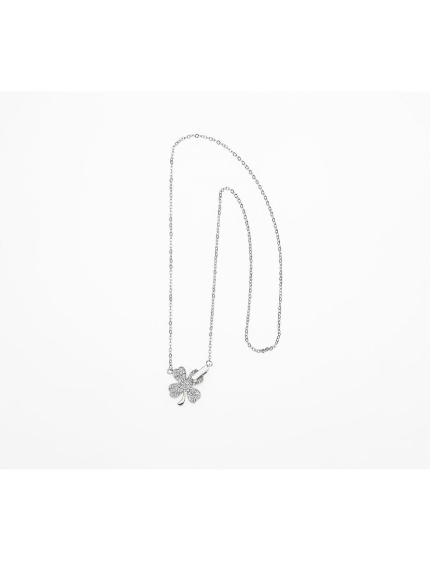 Κολιέ με Τετράφυλλο Τριφύλλι και Μεταλλικές Χάντρες: Τύχη και Κομψότητα Στο Στυλ Σας