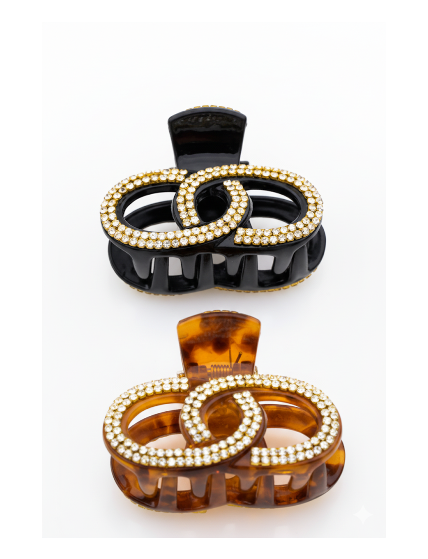 Κλάμερ πλαστικό ενωμένοι κρίκοι με στράς