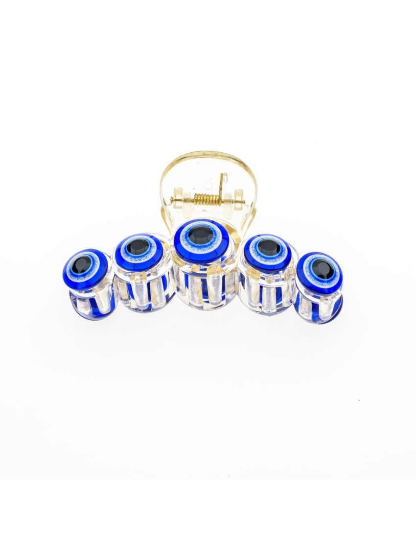 Κλάμερ πλαστικό μεγάλο,  σχέδιο διάφανο μάτι