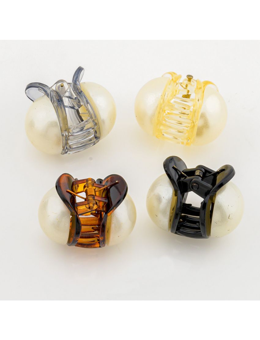 Κλάμερ μικρό με πέρλα σε 4 χρώματα