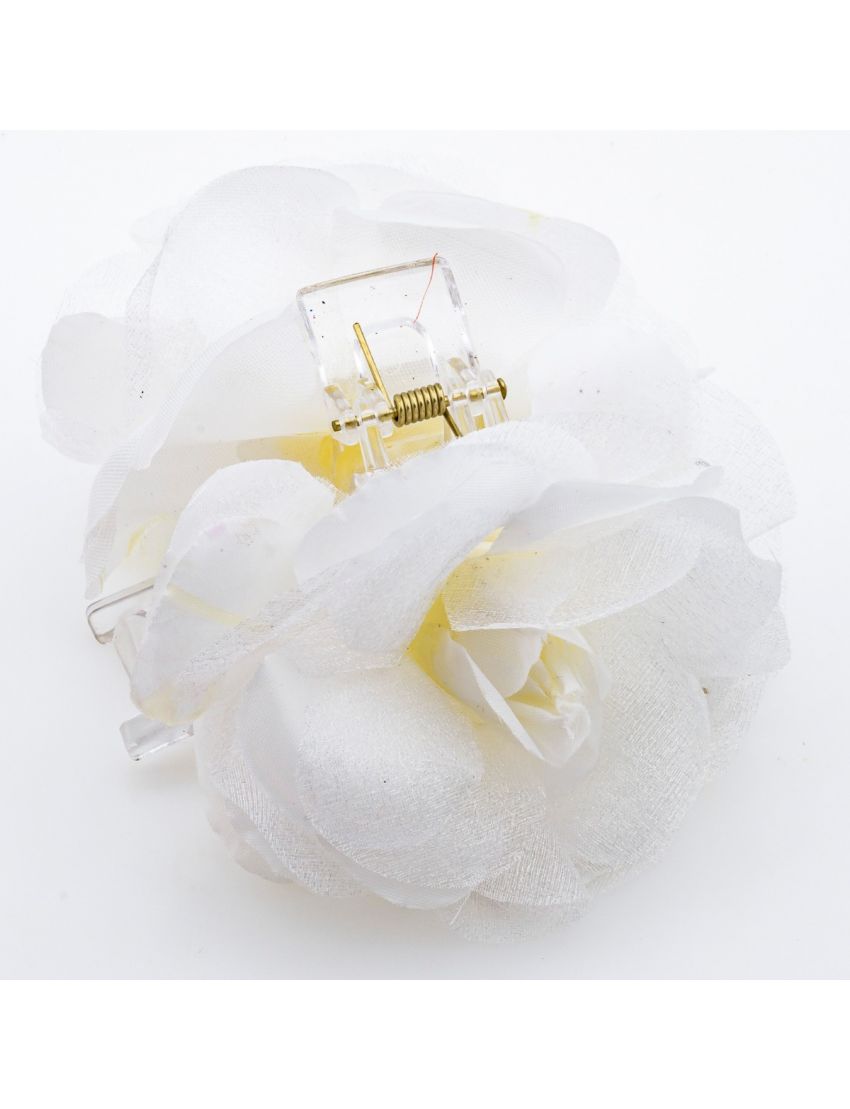 Κλάμερ Μαλλιών με Υφασμάτινο Λουλούδι