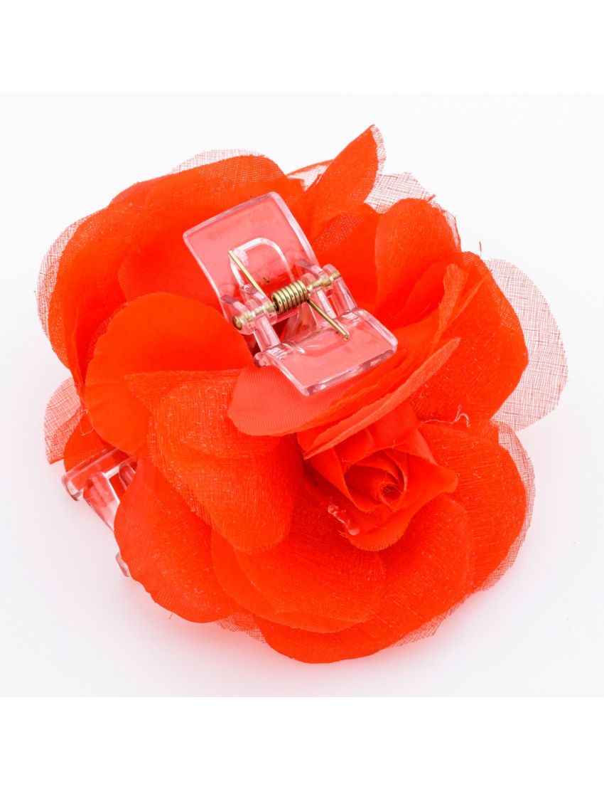 Κλάμερ Μαλλιών με Υφασμάτινο Λουλούδι