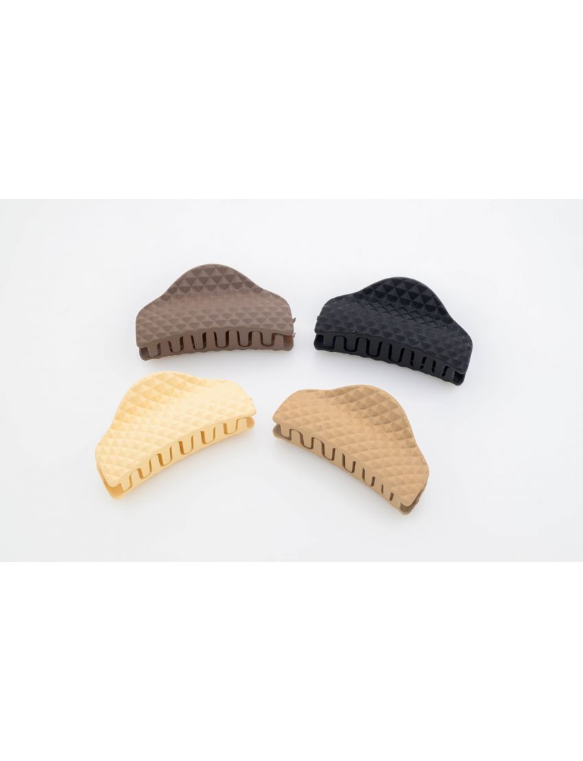 Κλάμερ μαλλιών με ανάγλυφη, γεωμετρική υφή και ματ φινίρισμα