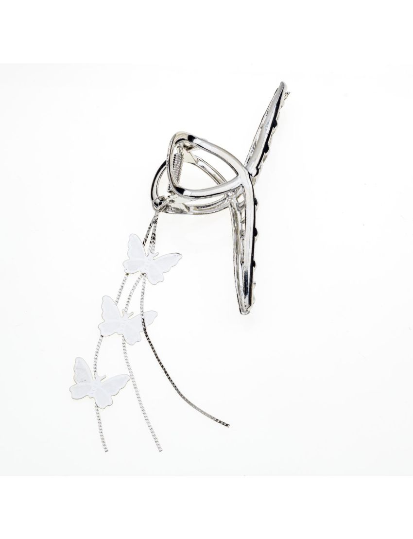Κλάμερ μεταλλικό με πεταλούδες σε χρυσό και ασημί
