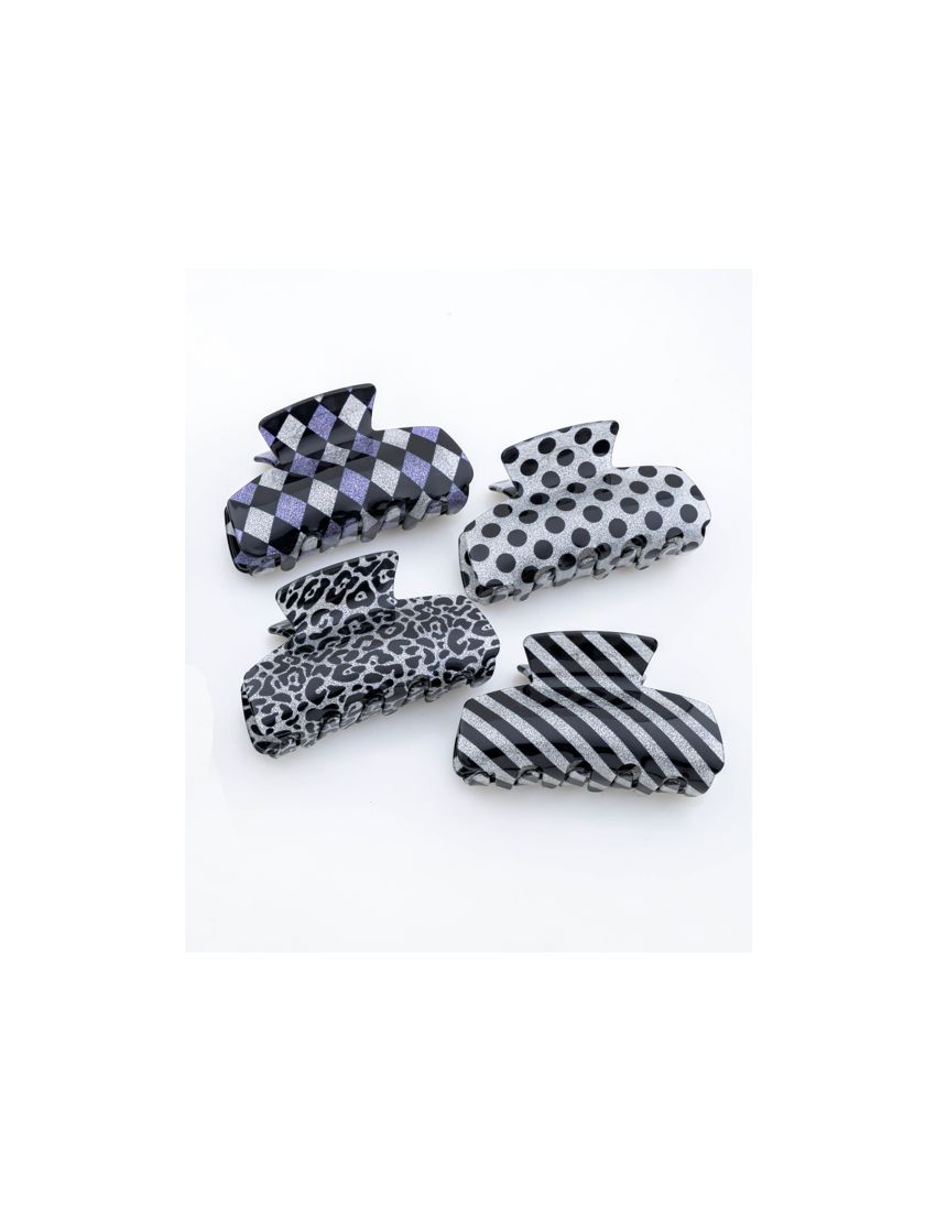 Κλάμερ Μαλλιών Glitter με Μοντέρνα Μοτίβα