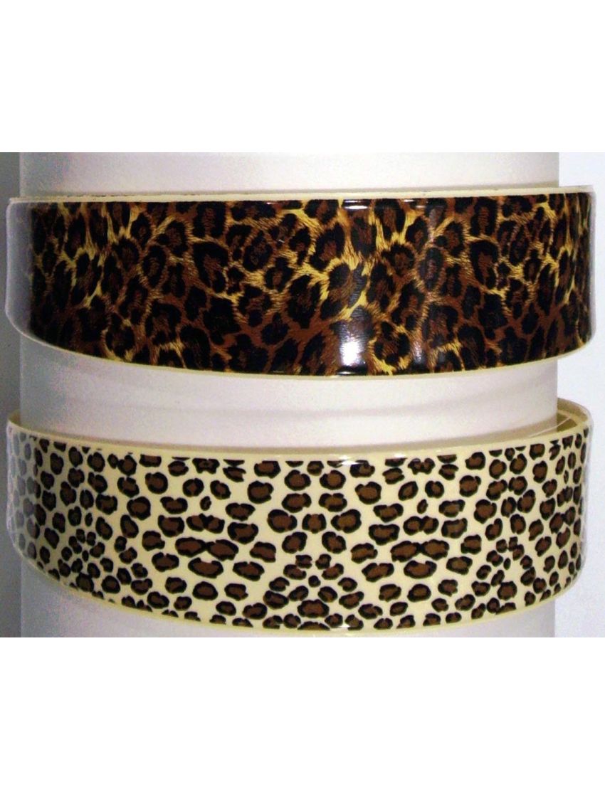 Στέκα πλαστική φαρδιά 4εκ animal print σε 2 σχέδια