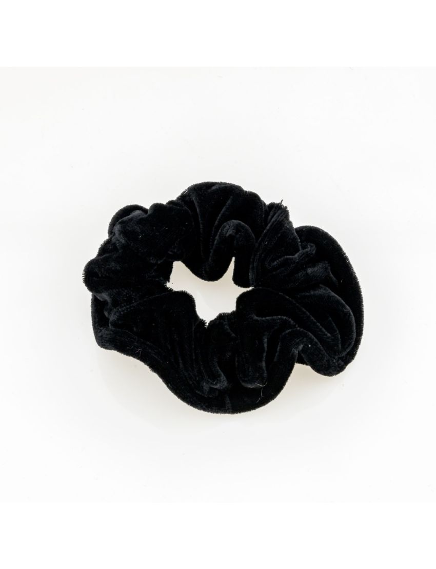 Σούρα υφασμάτινη βελόυδο σε μαύρο χρώμα