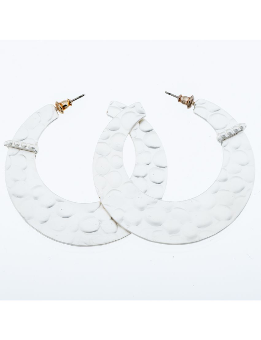 Σκουλαρίκια μεταλλικοί ανάγλυφοι κρίκοι ( 2 χρώματα)