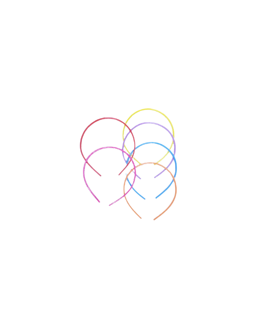 Στέκα πλαστική λεπτή σε 6 καλοκαιρινά χρώματα