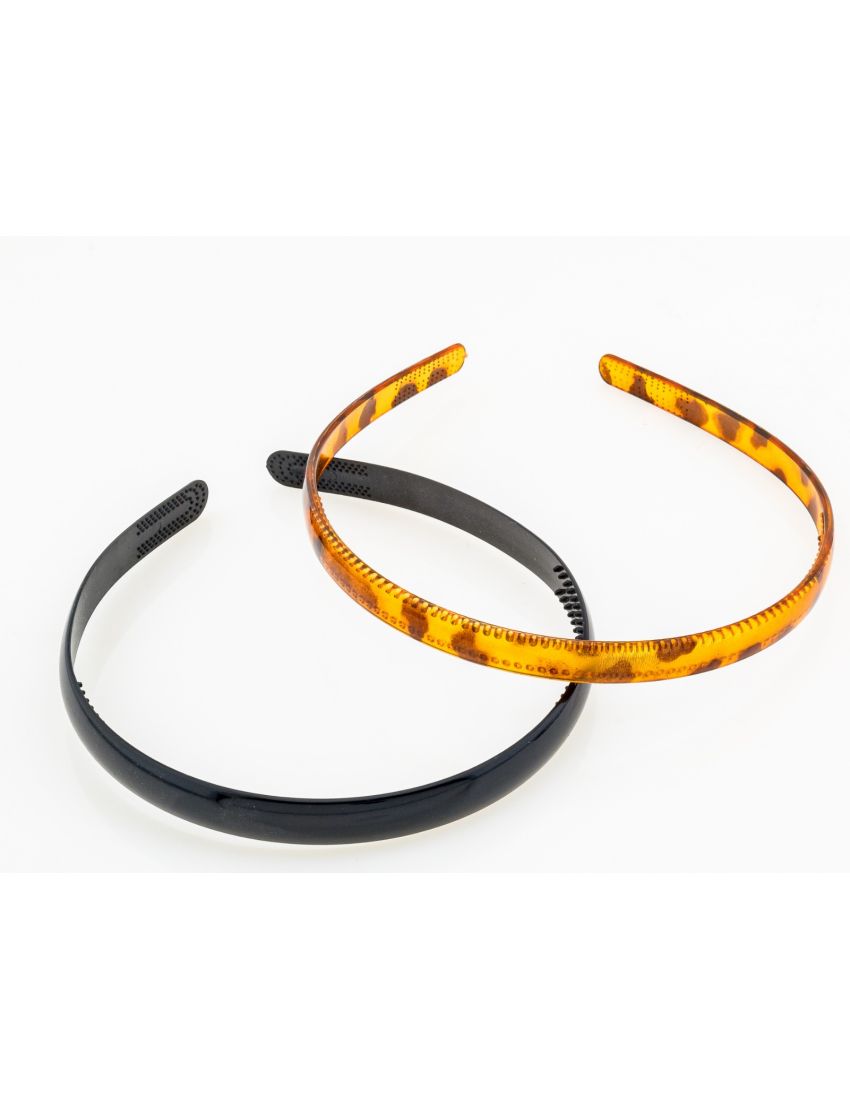 Στέκα πλαστική λεπτή πομπέ σε καφέ και μαύρο χρώμα