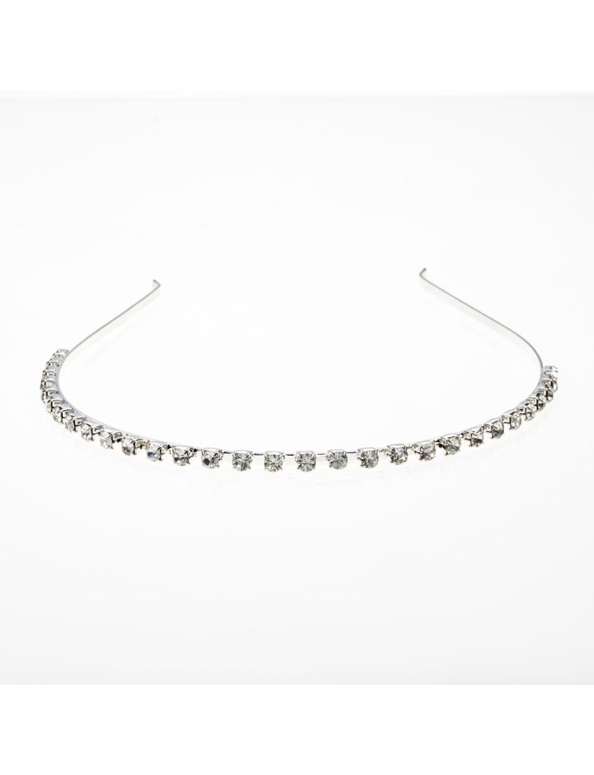 Στέκα μεταλλική λεπτή νυφική διακοσμημένη με swarovski σε χρυσό και ασημί χρώμα