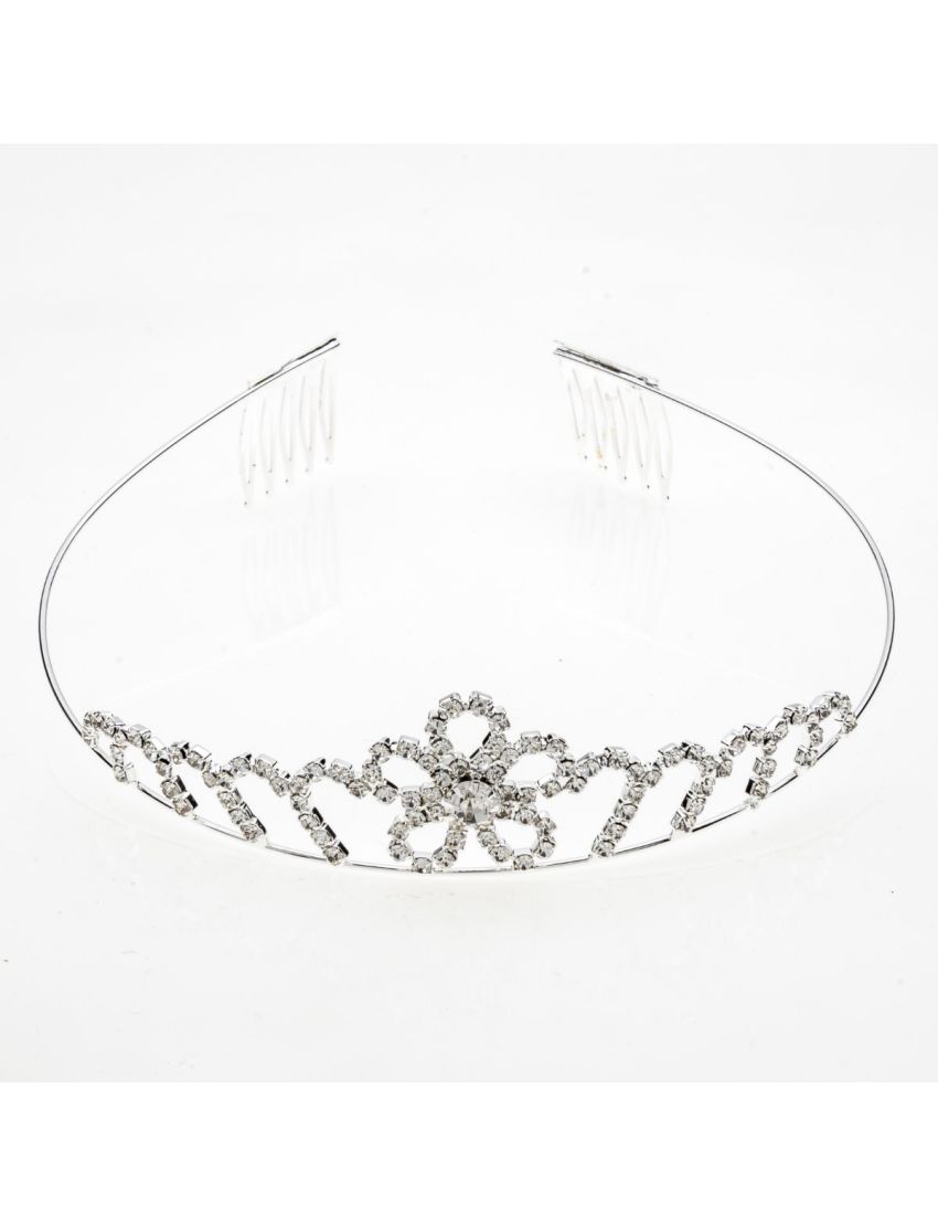 Στέκα τιάρα μεταλλική σε 3 εντυπωσιακά σχέδια διακοσμημένα με στράς