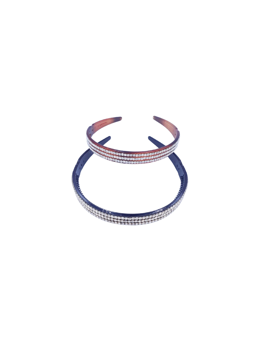 Στέκα πλαστική με τετράγωνα στράς ( 2 χρώματα)