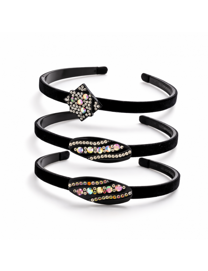 Πολυτελής Στέκα Velvet Geometric με Πολύχρωμα Crystal Elements