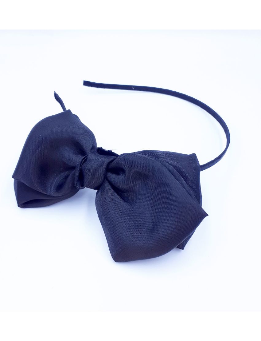 Στέκα μεταλλική με μεγάλο υφασμάτινο φιόγκο ( χρώμα μαύρο)