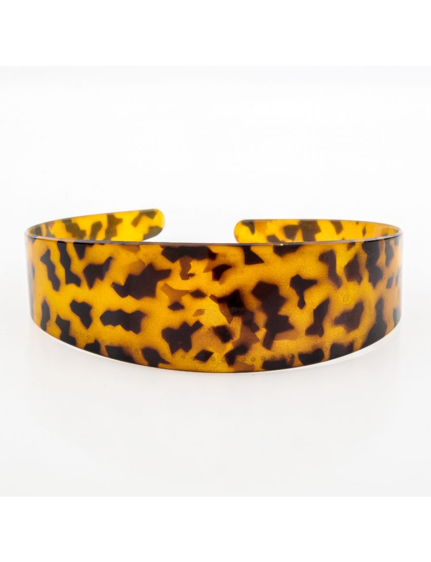 Φαρδιά Πλαστική Στέκα Μαλλιών Animal Print Leopard