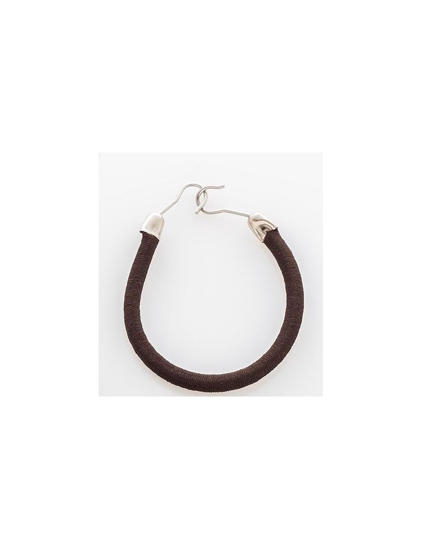 Λάστιχο υφασμάτινο καφέ με γάτζους στις δύο άκρες