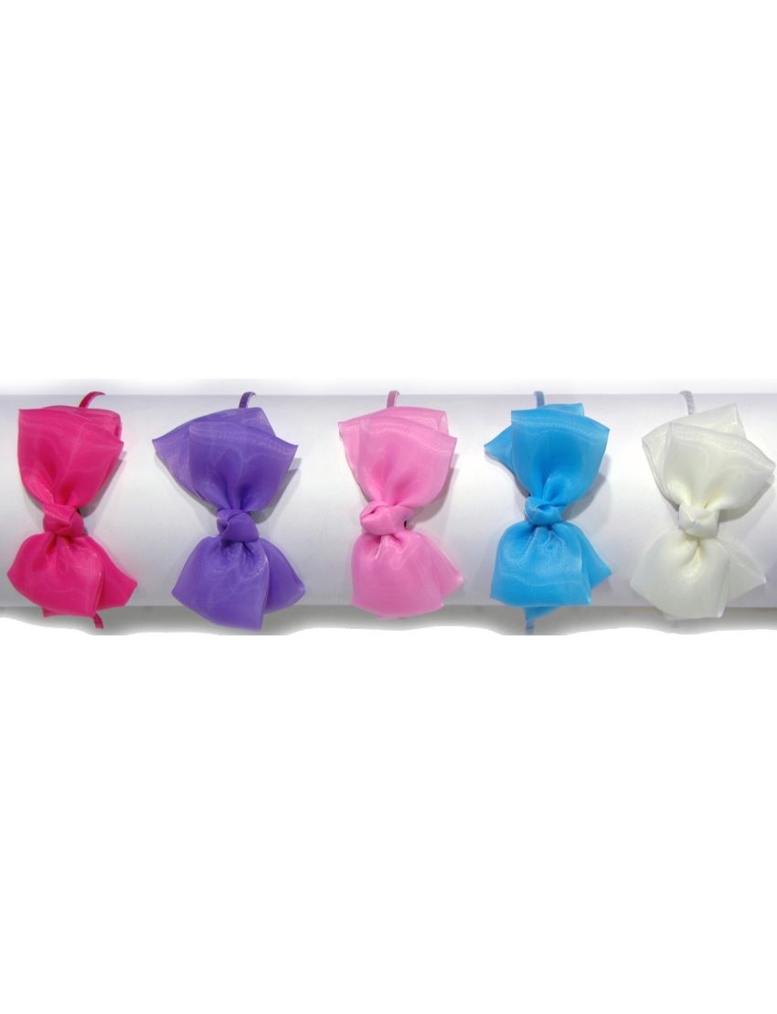 Στέκα υφασμάτινος φιόγκος γάζα σε 5 χρώματα