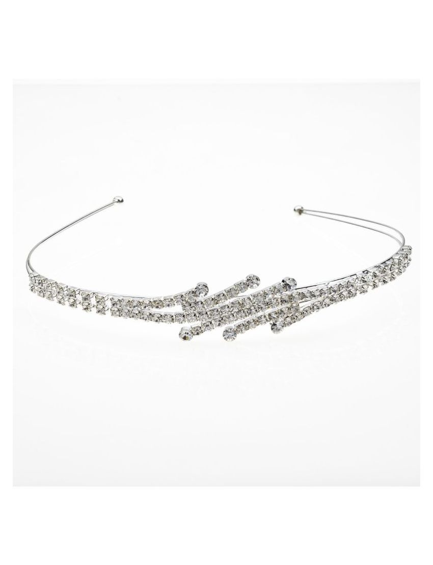 Νυφική Στέκα Μεταλλική με Περίτεχνο Σχέδιο & Στράς 