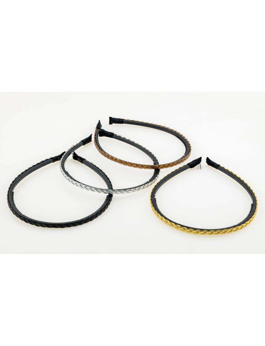 Στέκα πλαστική λεπτή πλεξούδα σε 4 χρώματα