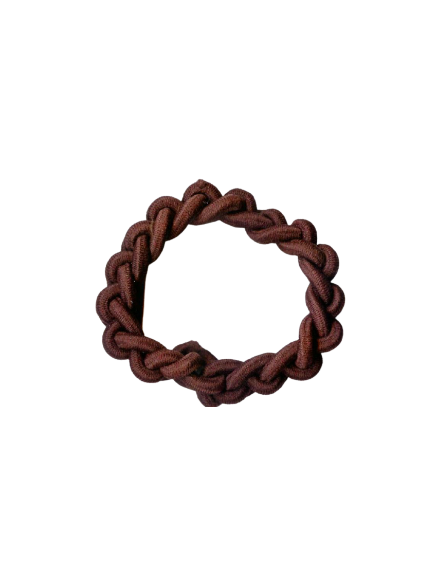 Λάστιχο υφασμάτινο πλεξούδα σε 3 αποχρώσεις του καφέ