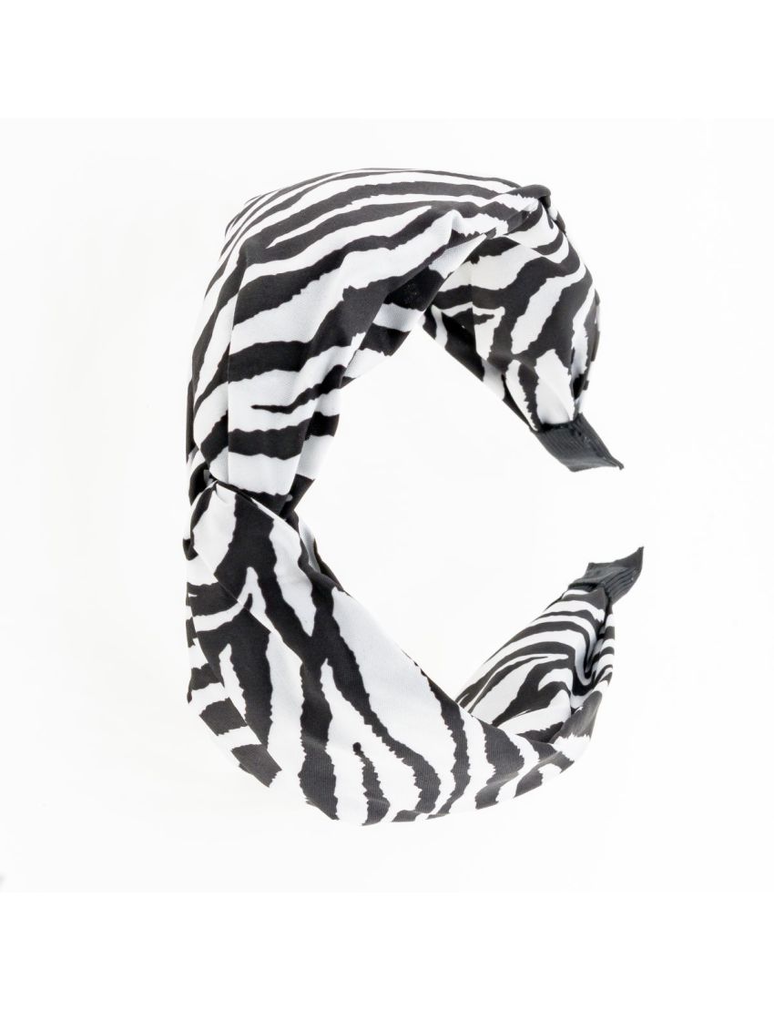 Στέκα υφασμάτινη τιγρέ με κόμπο σε 5 χρώματα