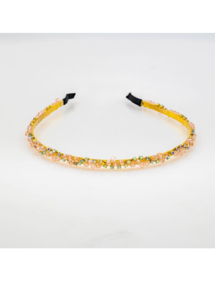 Στέκα Κόσμημα με Ροζ Κρύσταλλα & Πέτρες Aurora Borealis