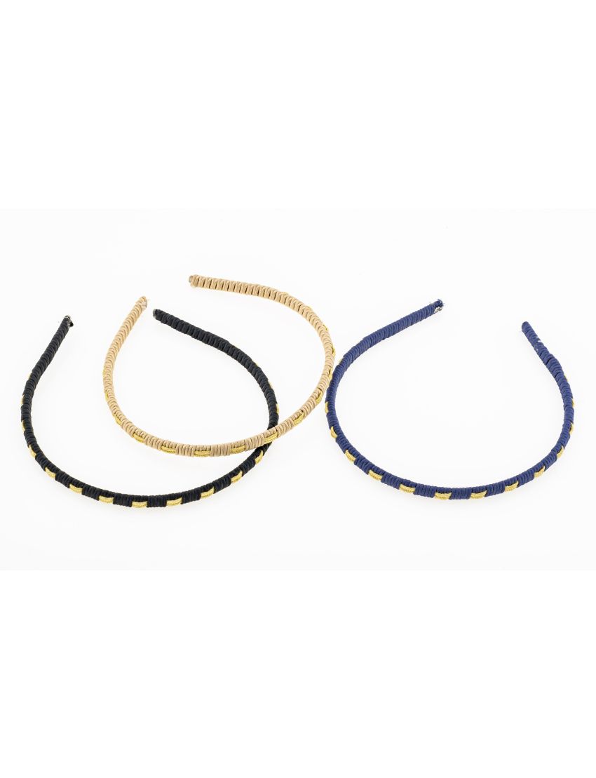 Στέκα λεπτή υφασμάτινη με χρυσή λεπτομέρεια 