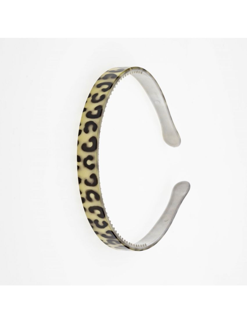 Στέκα Μαλλιών Λεπτή Πλαστική Λεοπάρ: Φυσική Κομψότητα σε Γήινους Τόνους