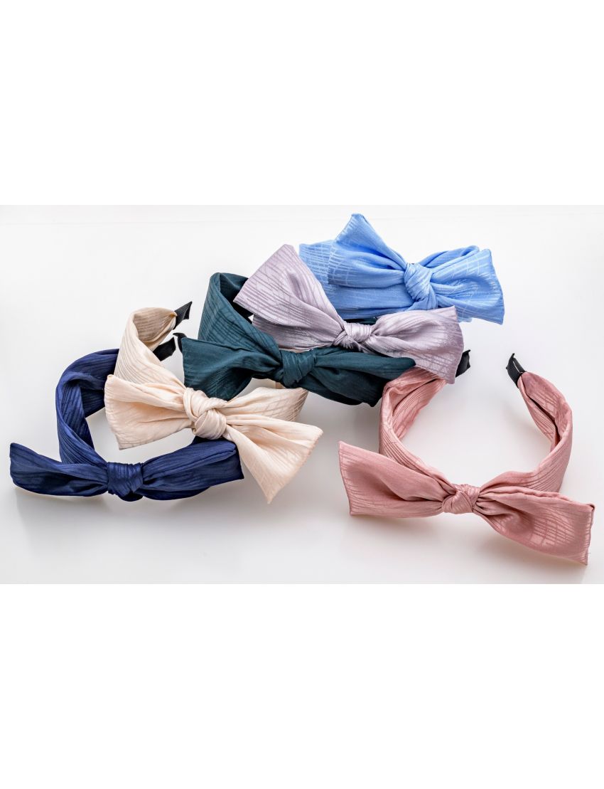 Στέκα Μαλλιών με Ύφασμα και Φιόγκο 