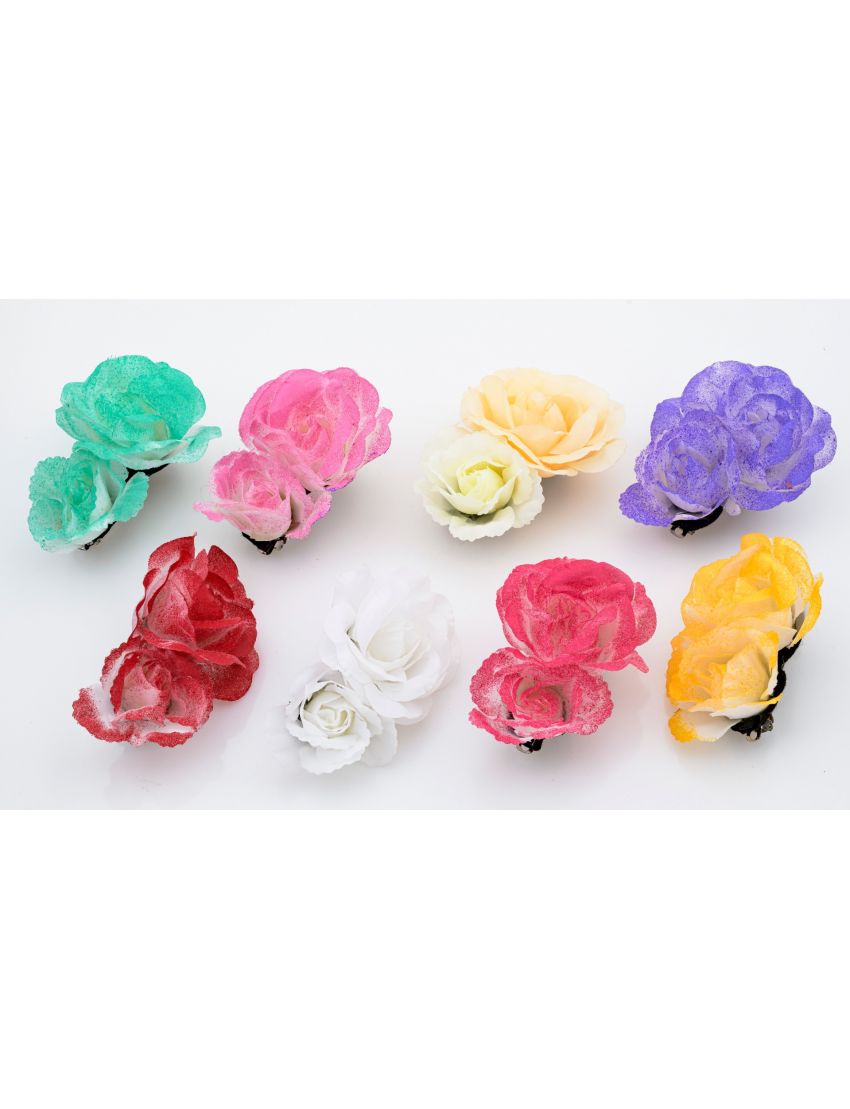  Κομψή Μπαρέτα Υφασμάτινα Λουλούδια