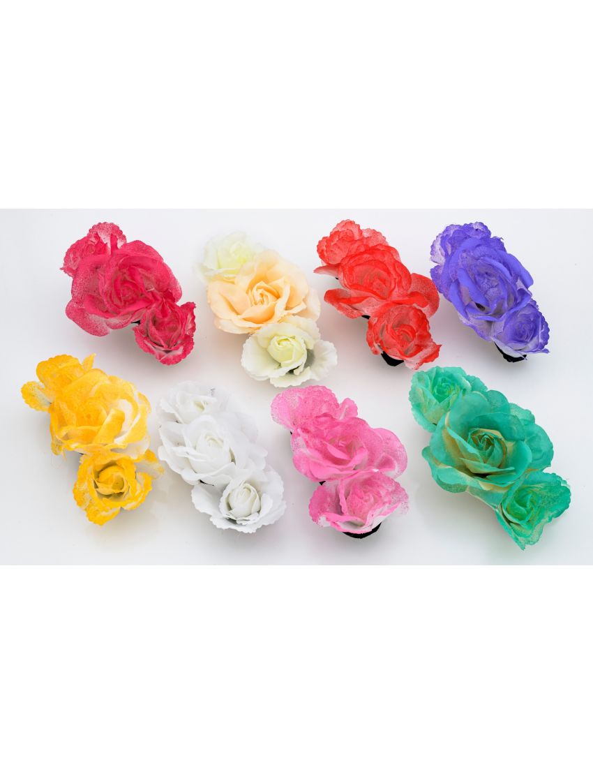 Μπαρέτα Μαλλιών με 3 Υφασμάτινα Τριαντάφυλλα