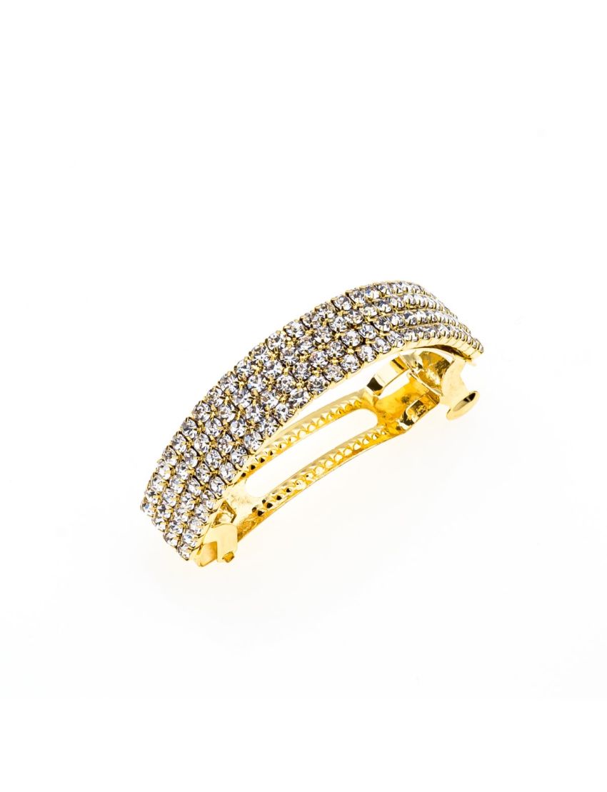 Μπαρέτα μεταλλική με στρας σε 2 χρώματα