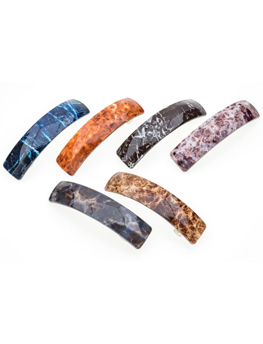 Μπαρέτα πλαστική ορθογώνια  8εκ με νερά σε 6 μοναδικά χρώματα