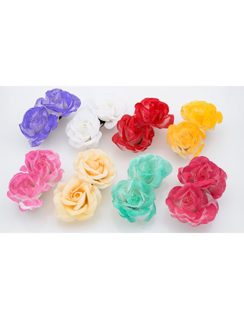 Μπαρέτα με 2 Υφασμάτινα Τριαντάφυλλα 