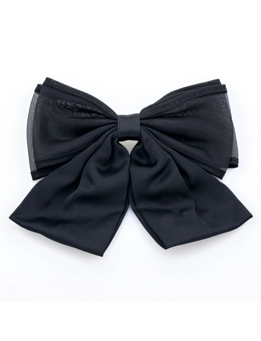 Μπαρέτα με φιόγκο σε μάυρο χρώμα 