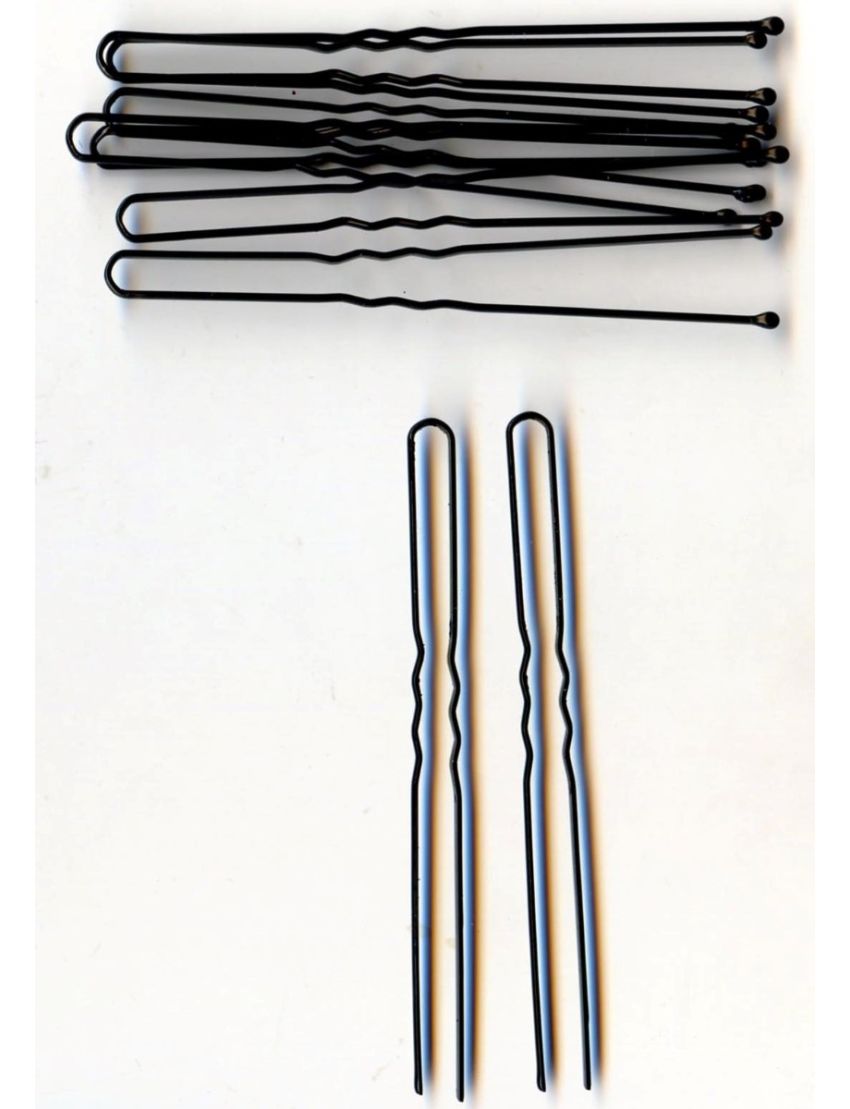 Φουρκέτα μεταλλική μαύρη μεγάλη (40 ΤΕΜΑΧΙΑ)