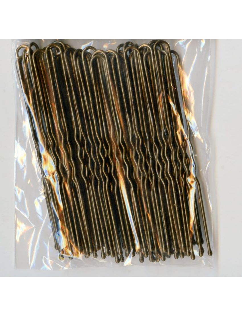 Φουρκέτα μεταλλική μεγάλη σε συσκευασία χρυσό και μαύρο σε συσκευασία 50 τεμαχίων