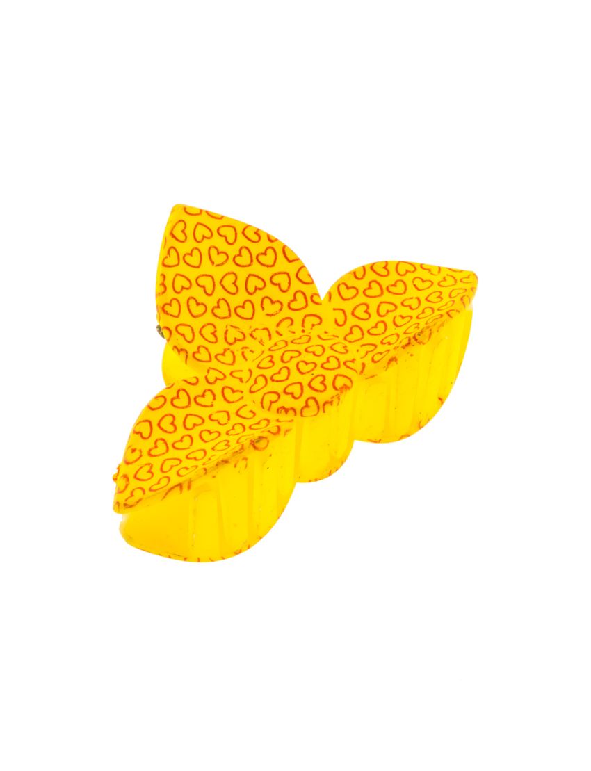 Κλάμερ πλαστικό μισό λουλούδι με καρδιές