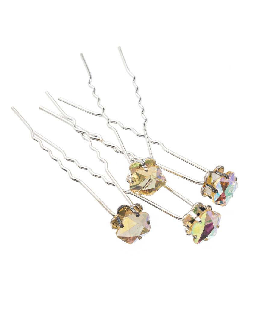 Φουρκέτα με διάφανο πλαστικό λουλούδι