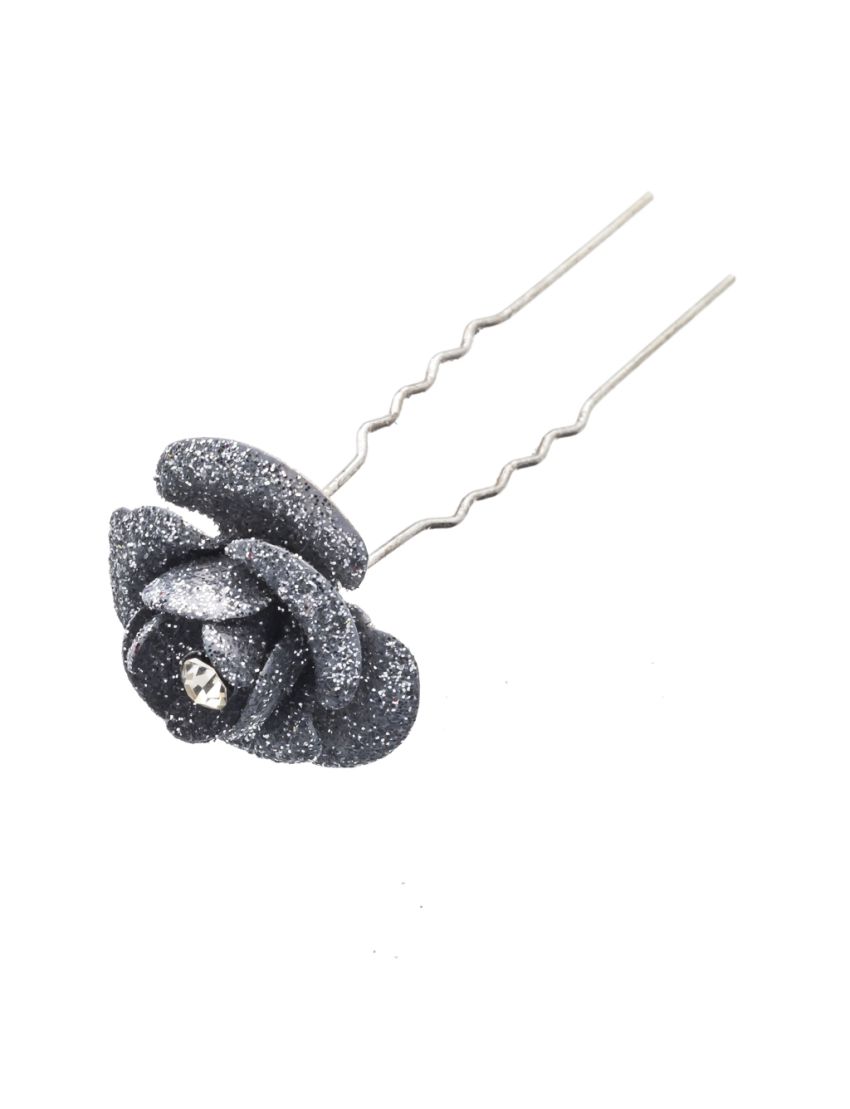 Φουρκέτα υφασμάτινη λουλούδι σε 4 χρώματα