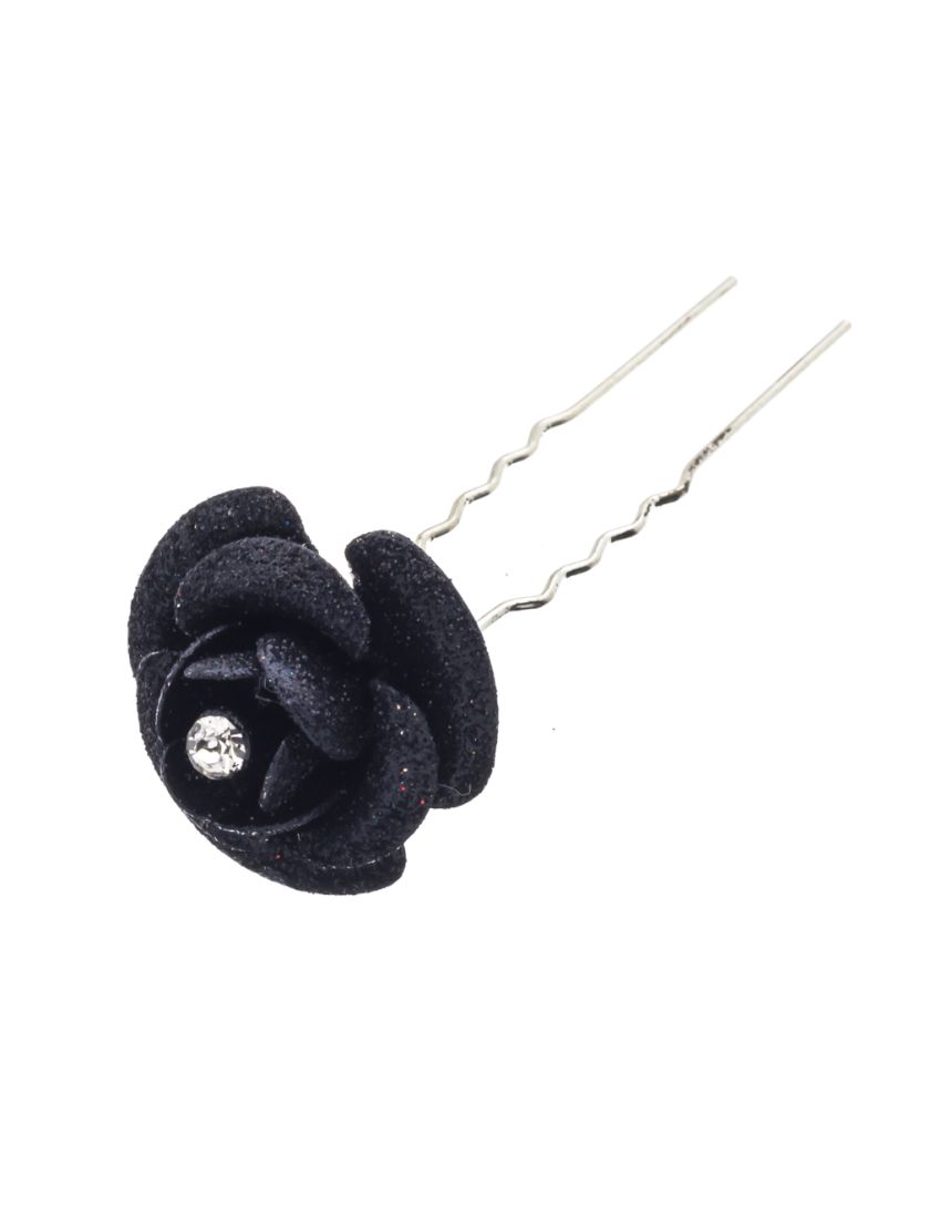 Φουρκέτα υφασμάτινη λουλούδι σε 4 χρώματα