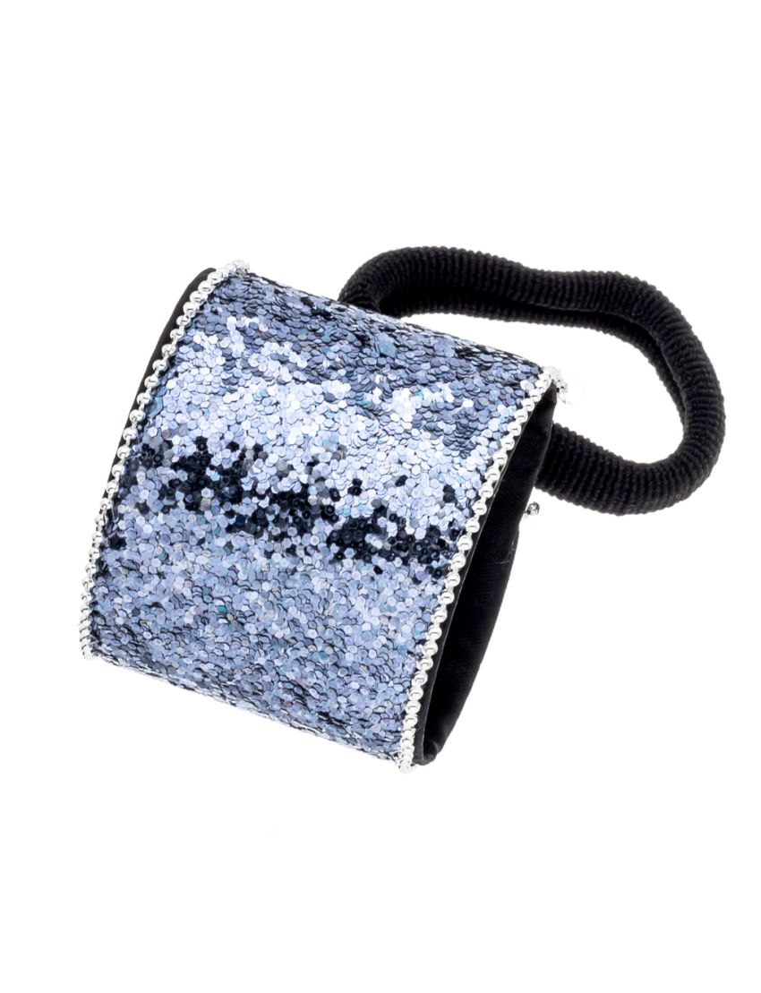 Κλίπ υφασματινο με λάστιχο και χρυσόσκονη σε 6 χρώματα