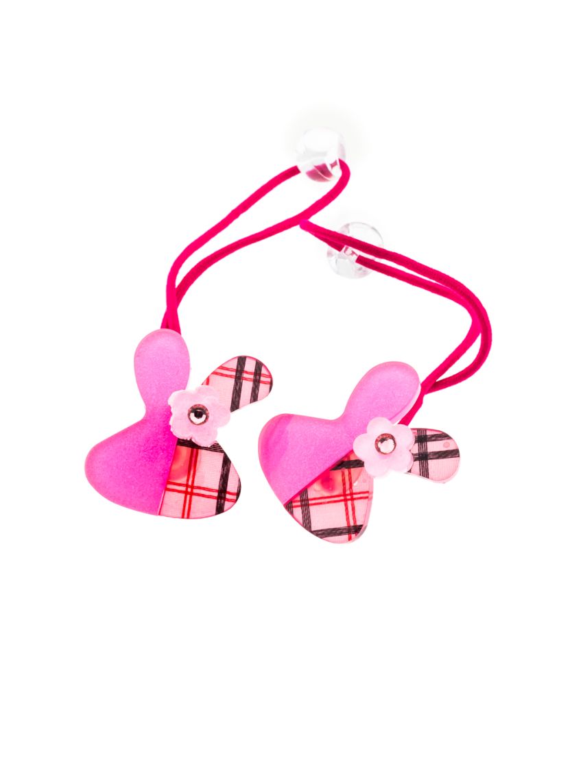 Λάστιχο πλαστικό παιδικό κουνελάκι καρό σε 6 χρώματα