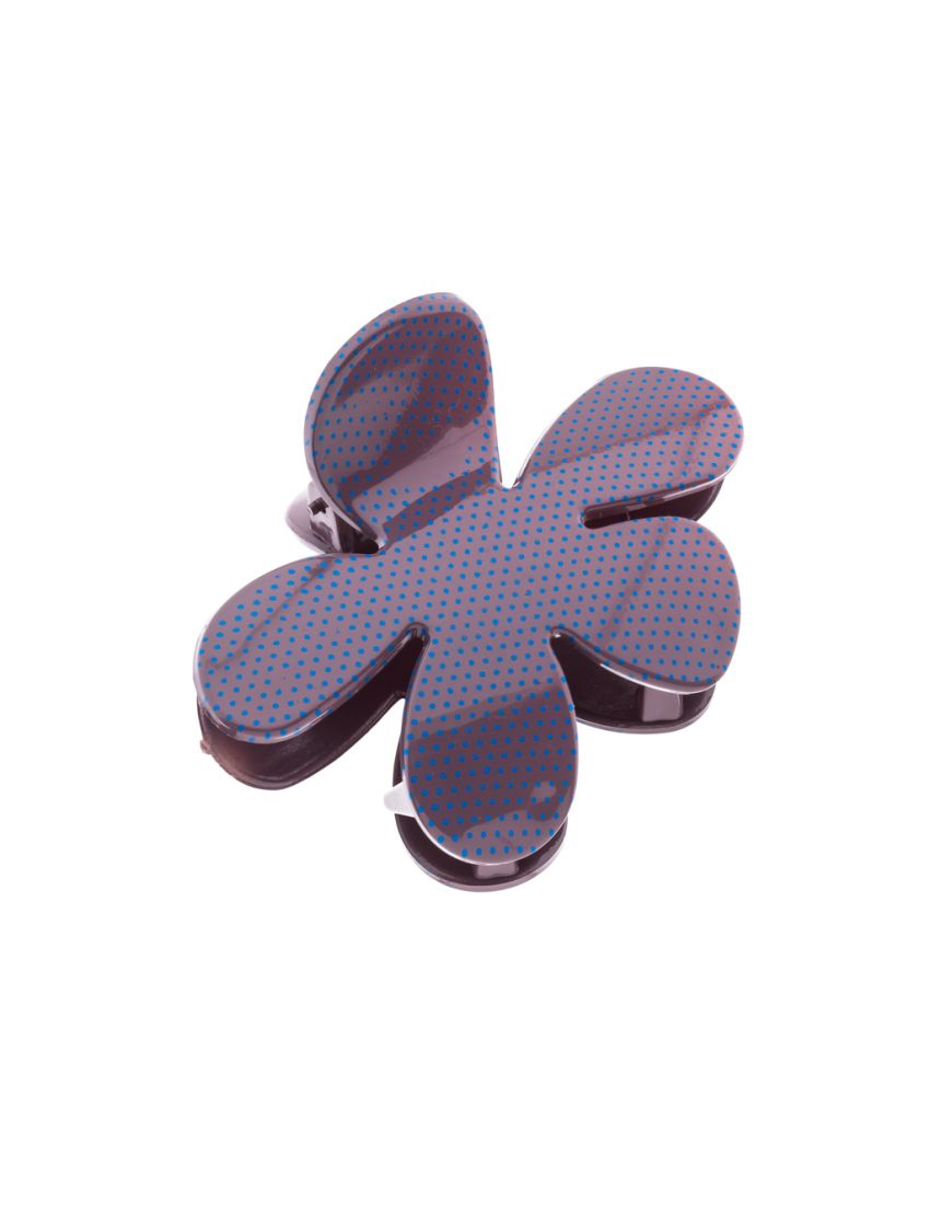 Κλάμερ πλαστικό πουά λουλούδι