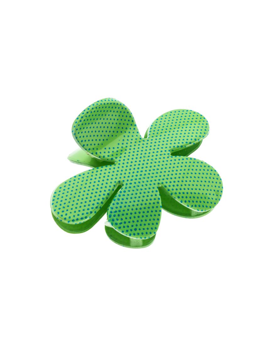 Κλάμερ πλαστικό πουά λουλούδι