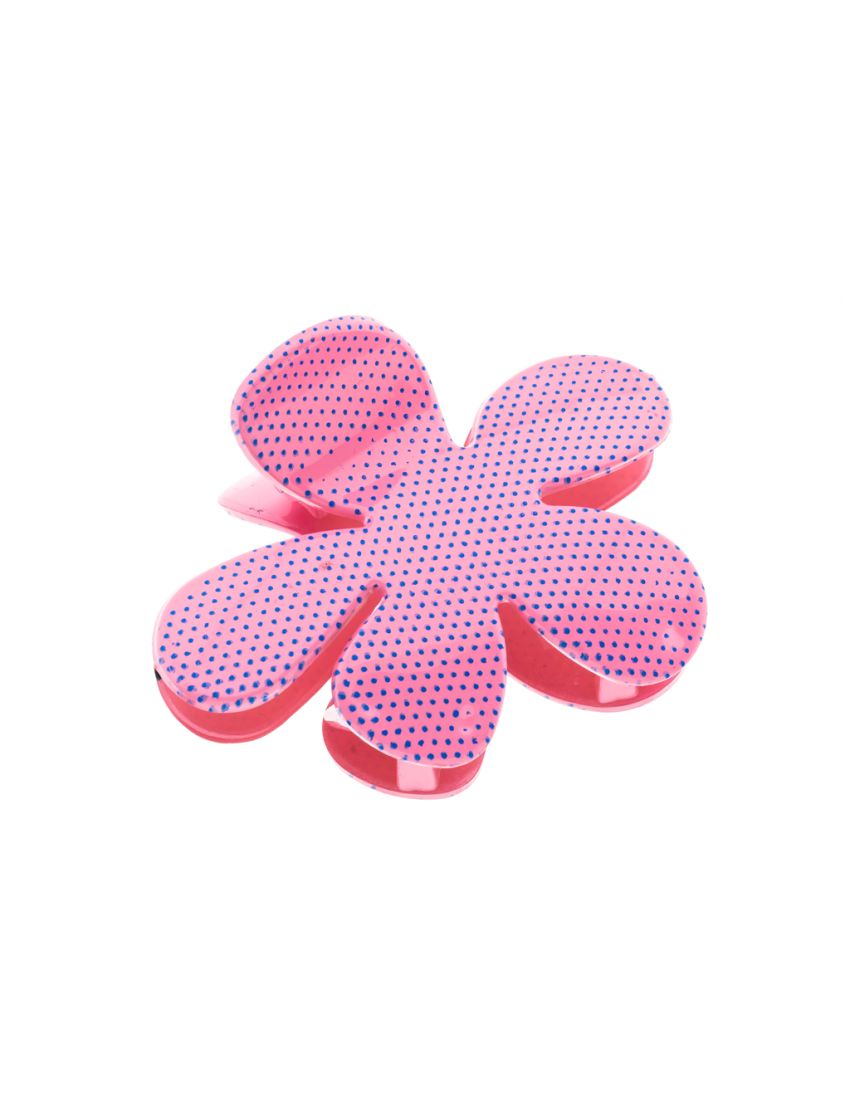 Κλάμερ πλαστικό πουά λουλούδι