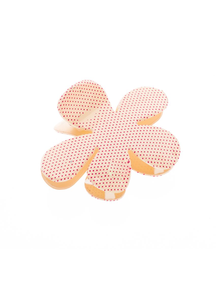 Κλάμερ πλαστικό πουά λουλούδι