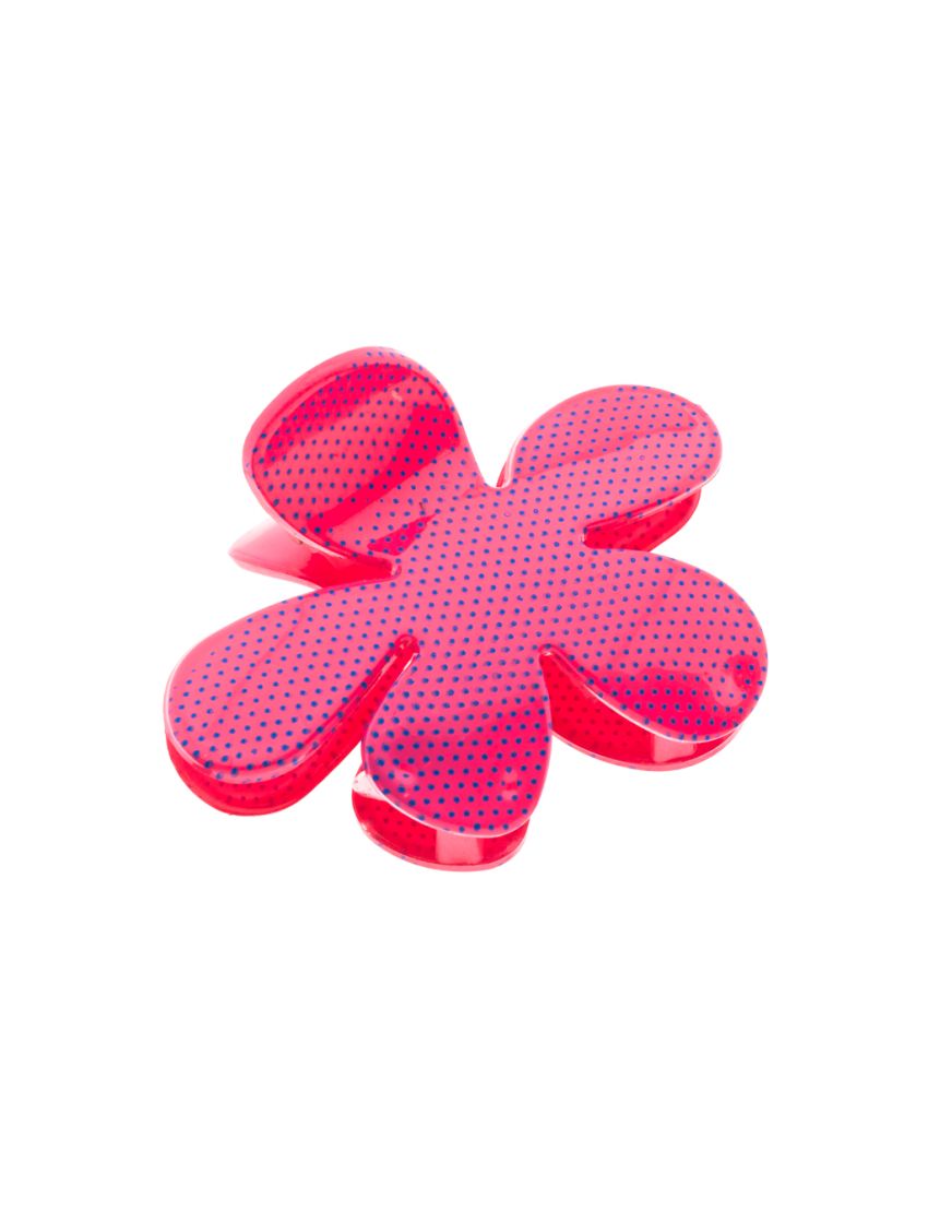 Κλάμερ πλαστικό πουά λουλούδι